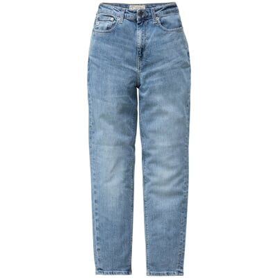 Damenjeans Tapered Stretch, Mittelblau