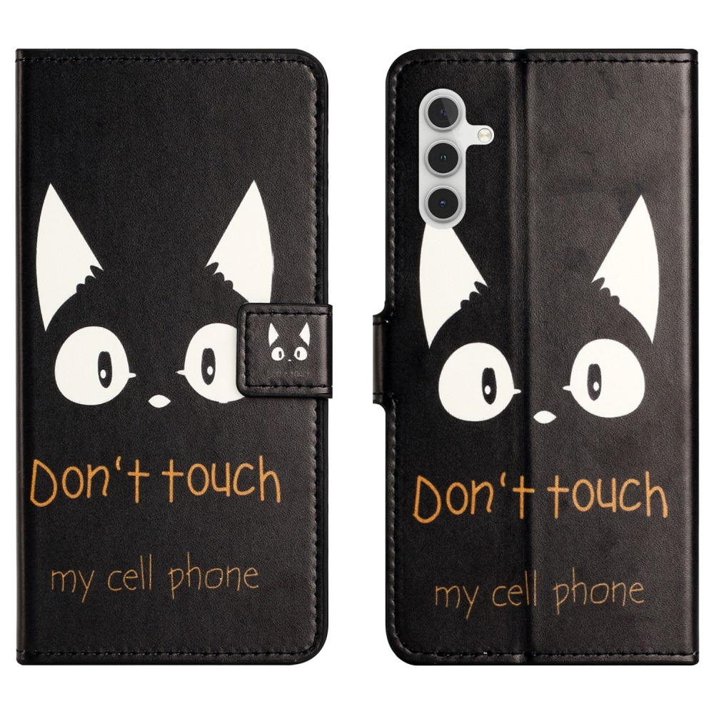 Samsung Galaxy A55 Leder Tasche - Don't Touch My Cell Phone