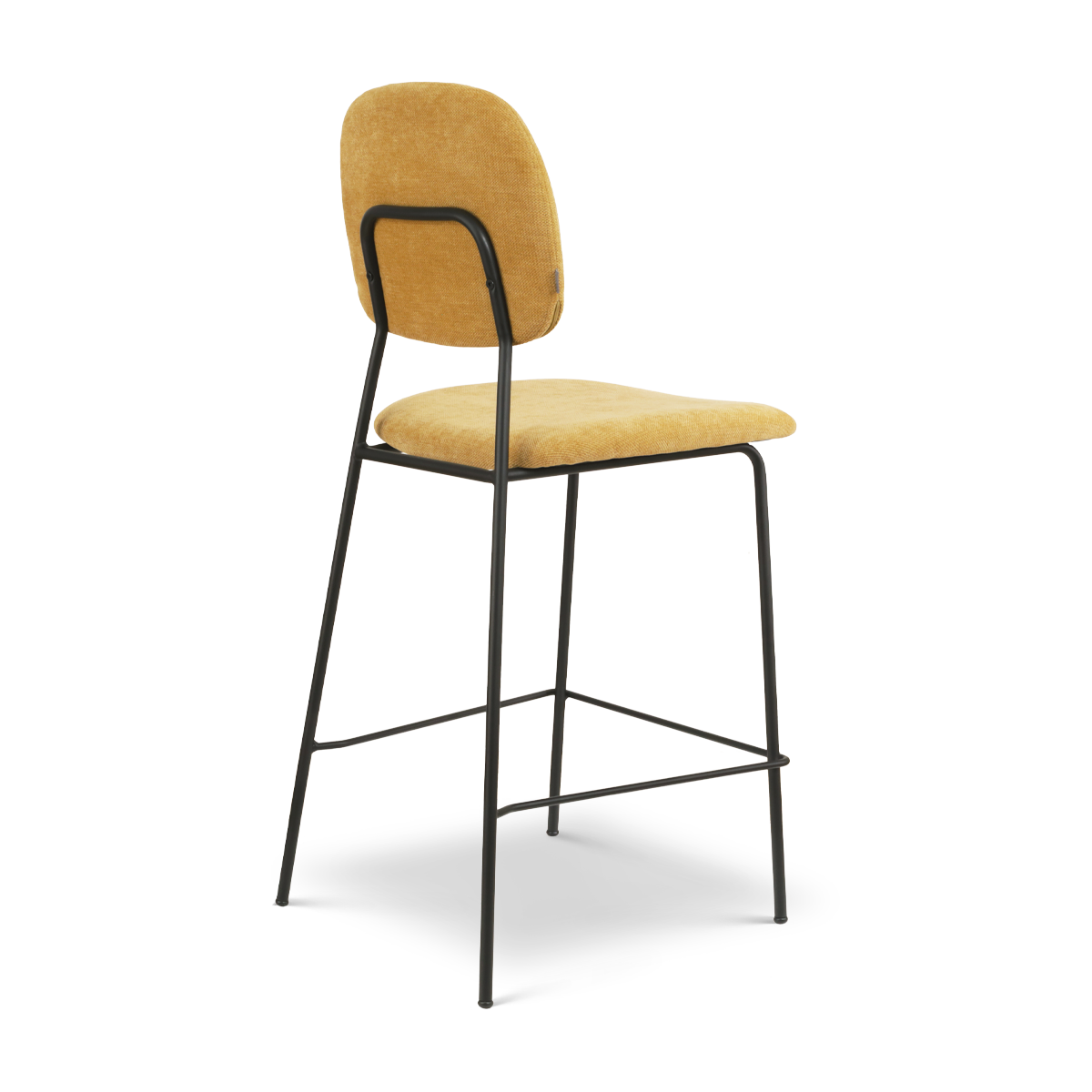 Barkruk Jasmijn warm oker - zwart onderstel H65