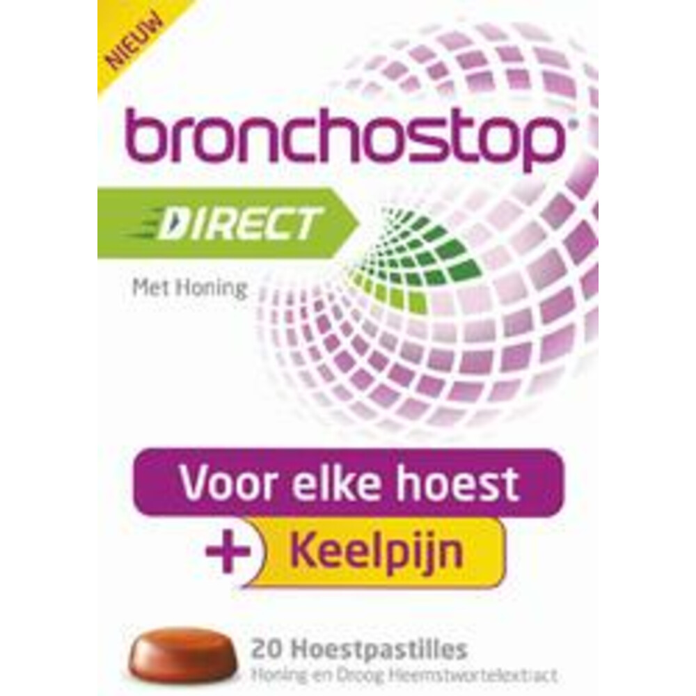Bronchostop Hoestpastilles Direct Met Honing20 stuks