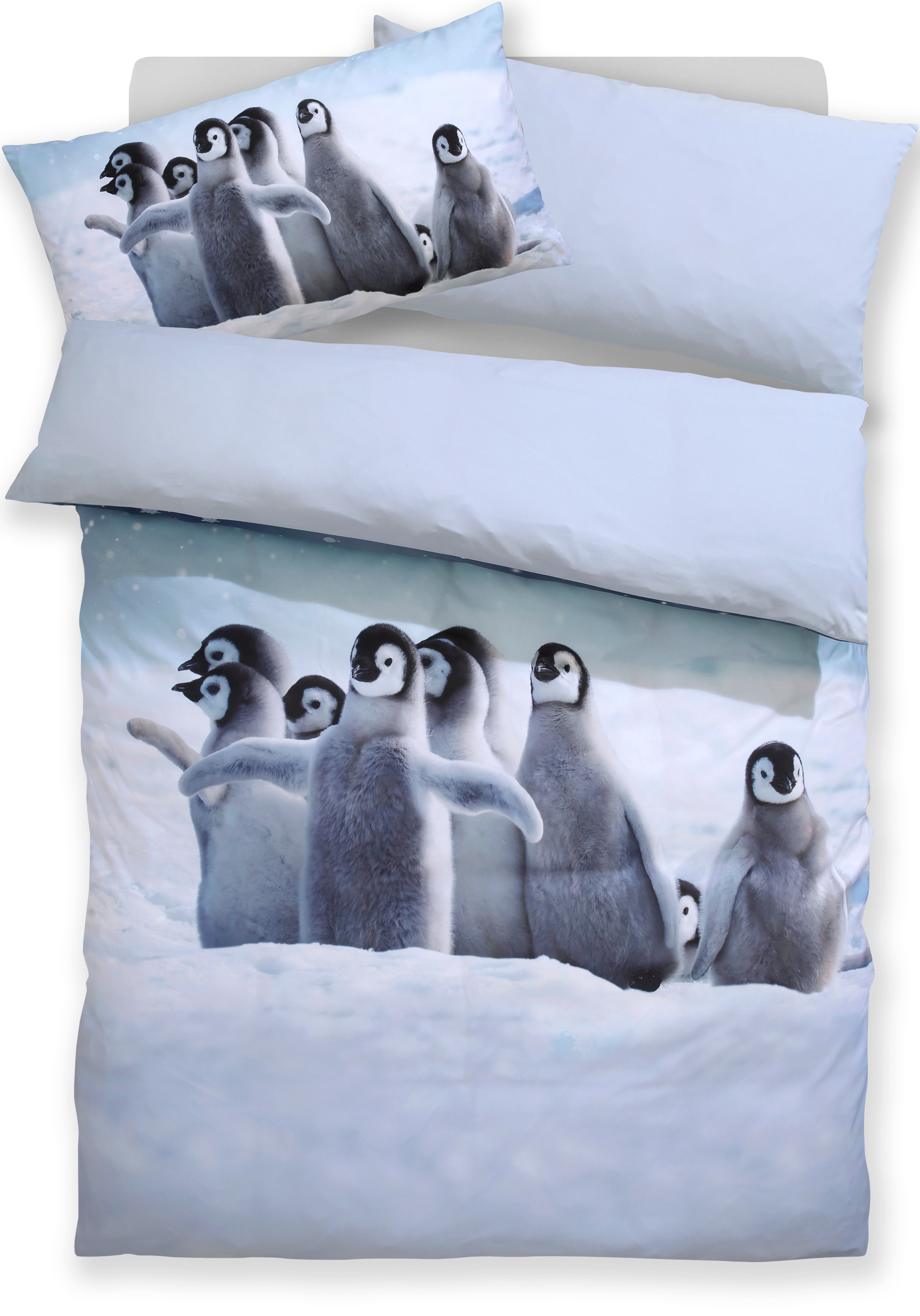 my home Bettwäsche »Lyki« 2 tlg. ab Grösse 135x200 cm, 100% Polyester, Katze, Pferd, Löwe, Pinguin