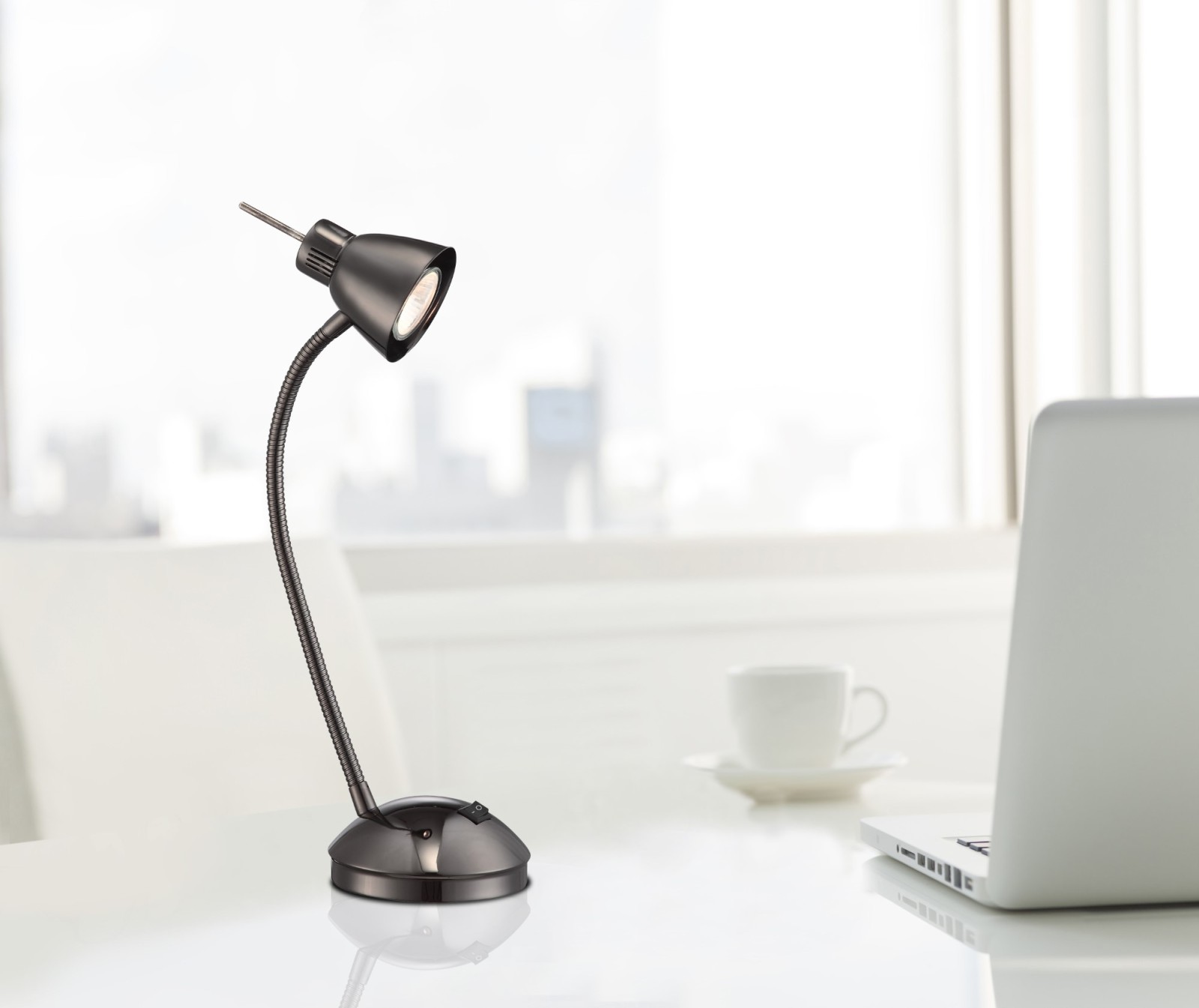 LED-Tischleuchte - schwarz - Flexarm - 44 cm