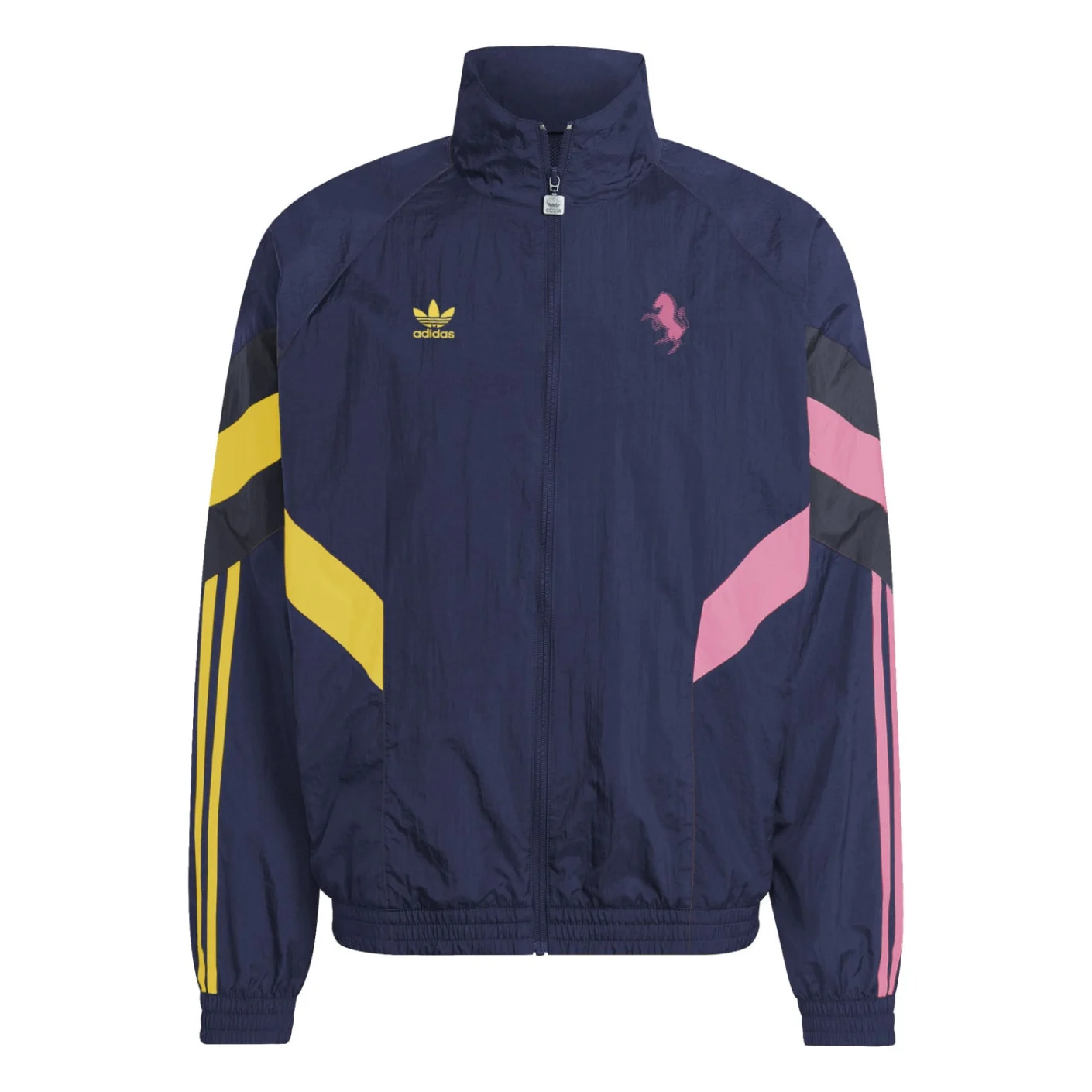 adidas Juventus Originals Trainingspak Full-Zip 2024-2025 Donkerblauw Geel Roze