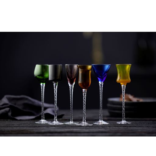 Lyngby Glas London 6-pak Snapeseglas, Assorterede, One Size