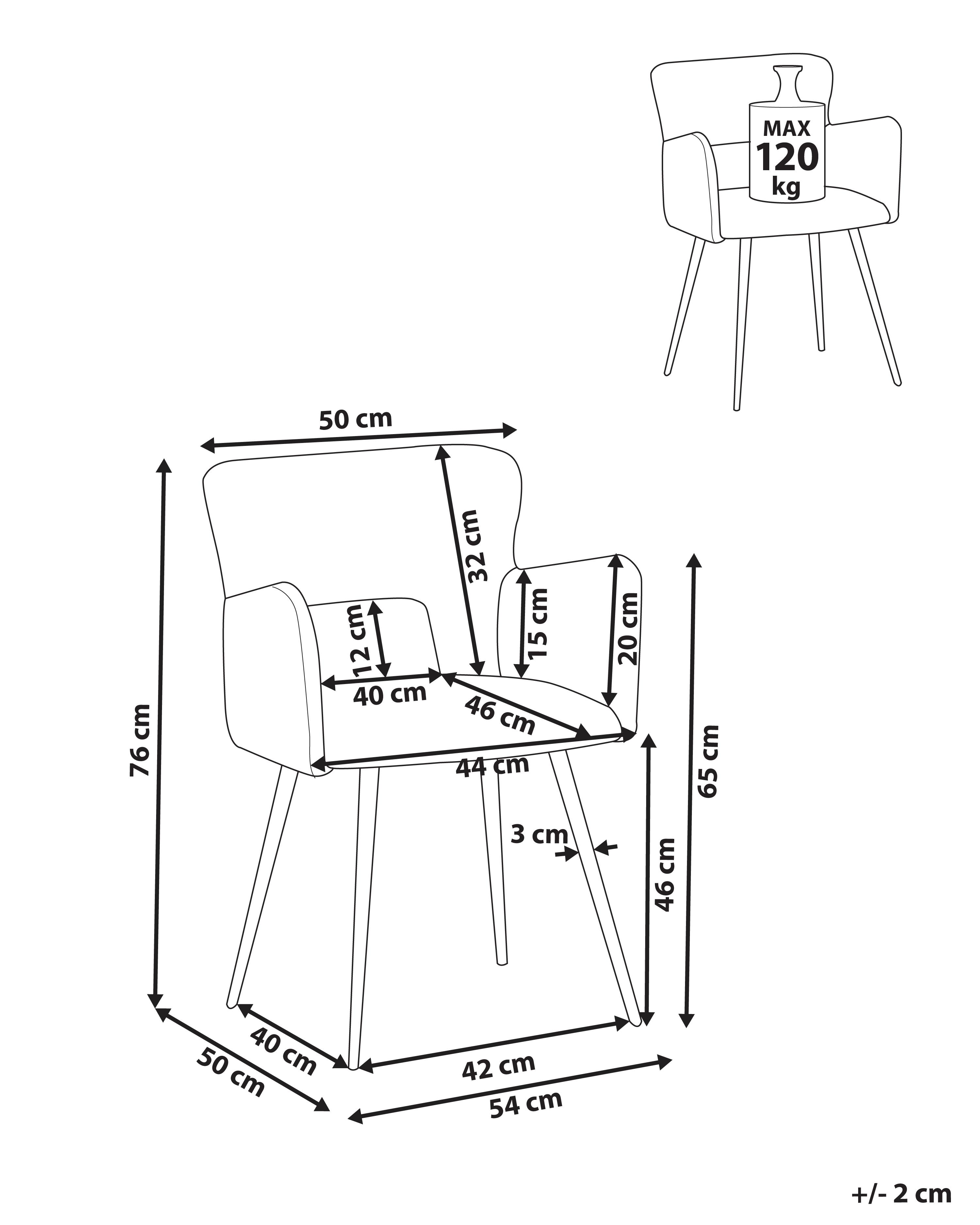 Set van 2 eetkamerstoelen SANILAC Bouclé Donkergroen
