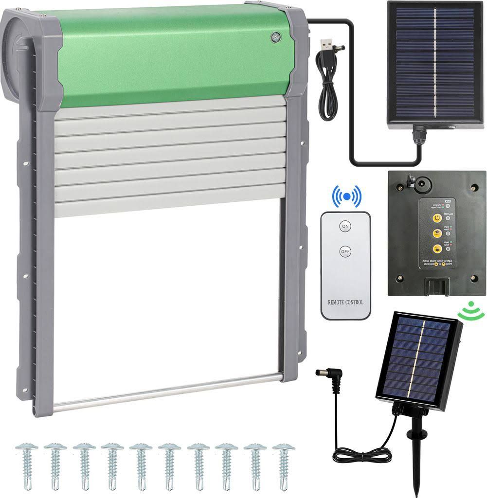 Automatische Hühnerklappe, Hühnerklappe, Türöffner, Hühnerstall mit Zeitschaltuhr, Lichtsensor