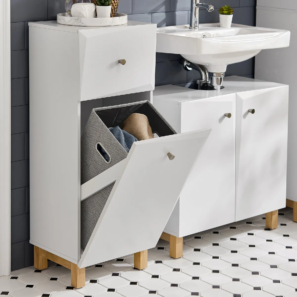 SoBuy BZR93-W Armoire à linge