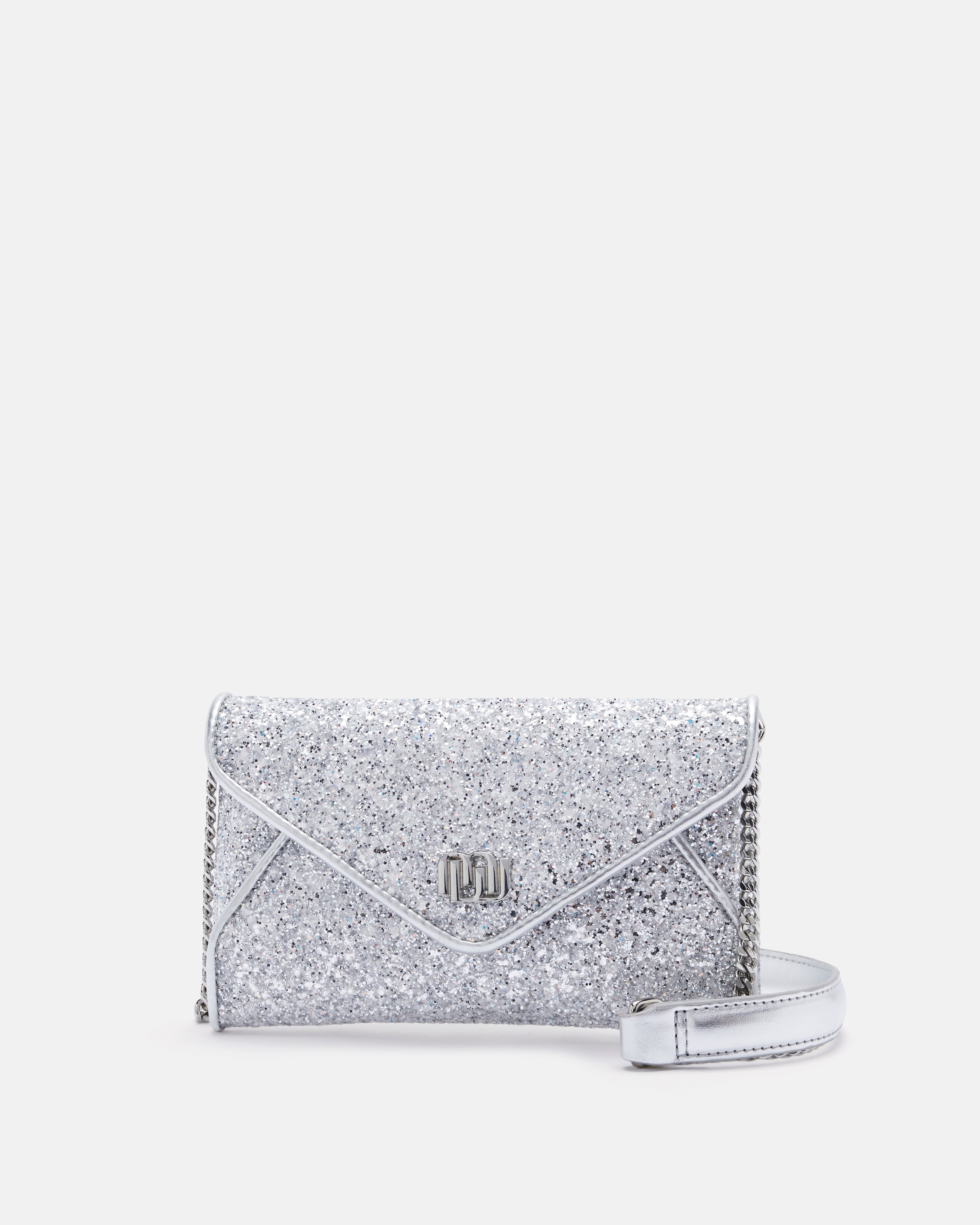 POCHETTE KLOW/STRASS ARGENT