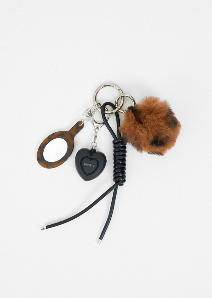 Alarm keychain zwart
