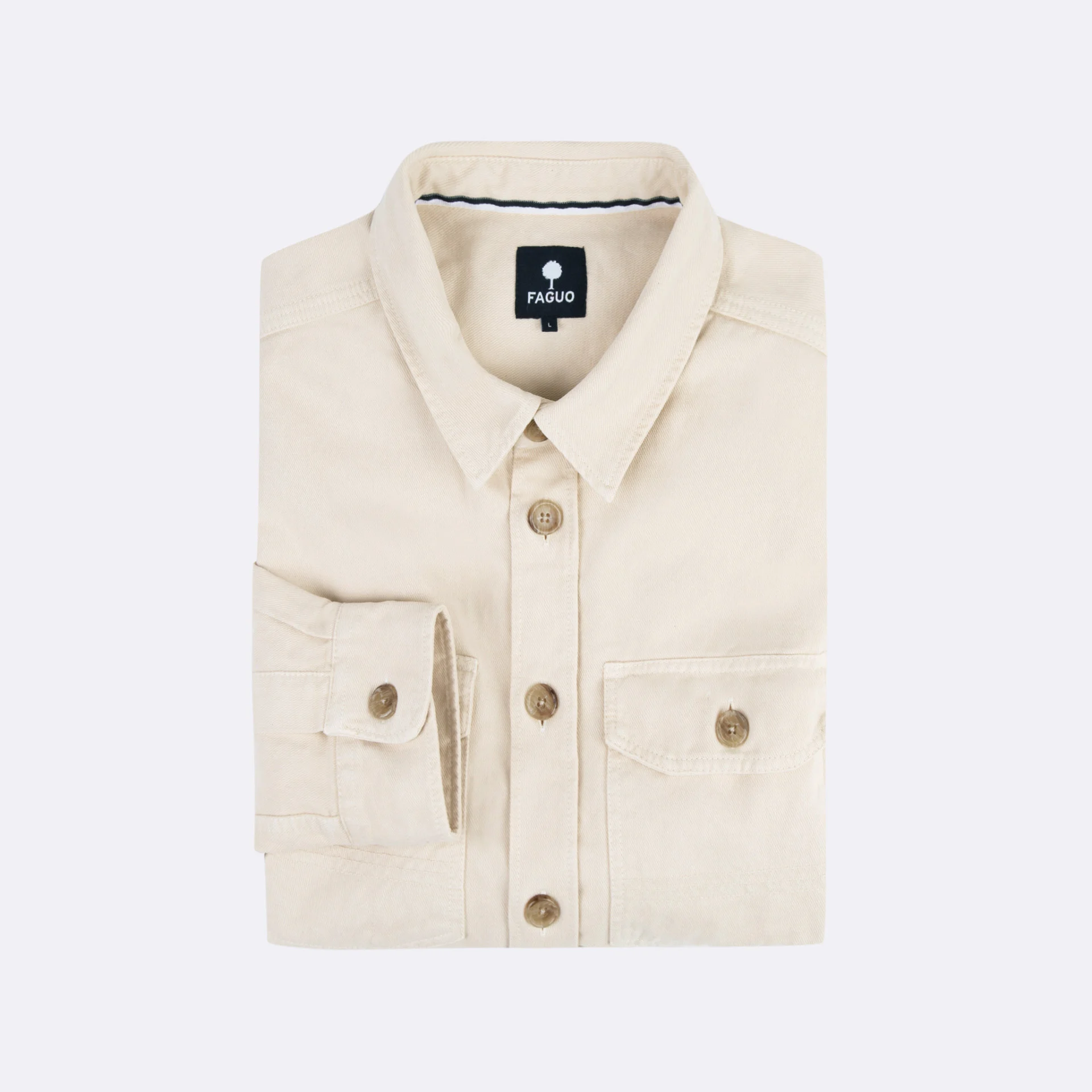 Sur-chemise écrue Coton et coton recyclé - modèle Cerilly