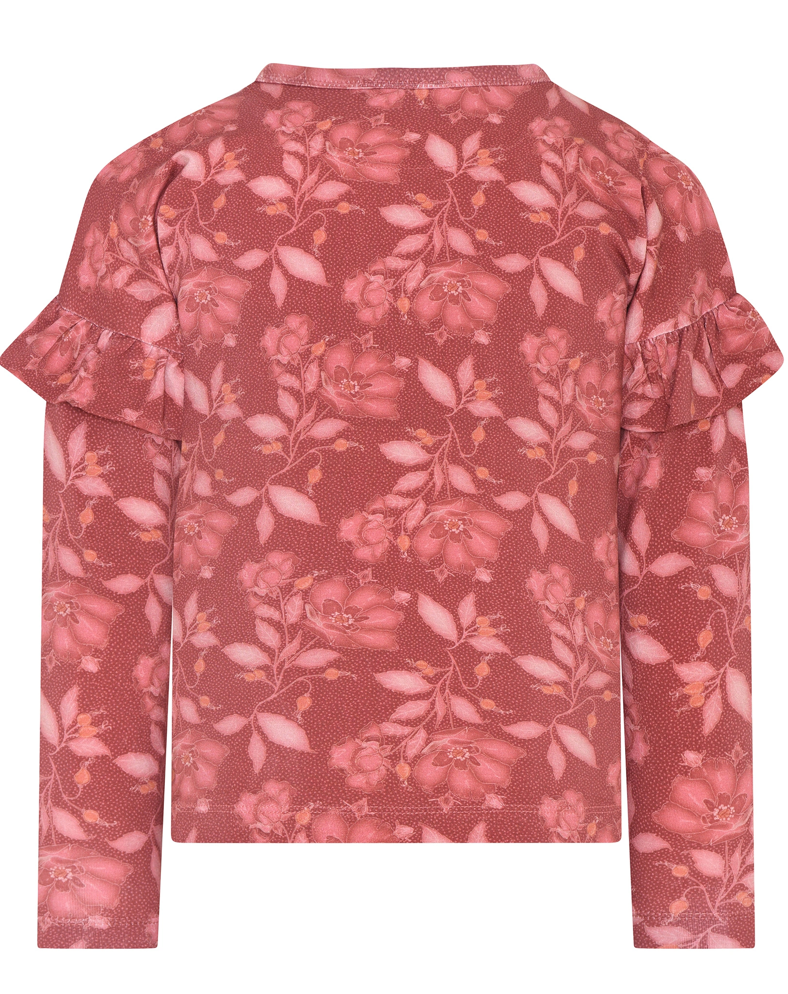 Langarmshirt AUTUMN FLOWER in chocolate