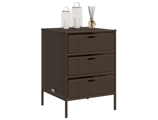 VIDAXL - Armoire de jardin Armoire de rangement de jardin marron 55x59x80cm résine tres...