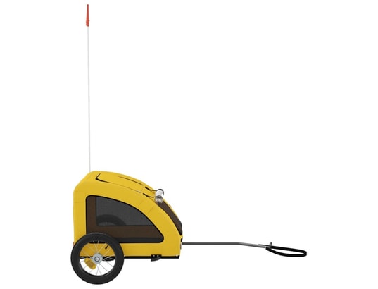 VIDAXL - Remorque de vélo pour chien jaune tissu oxford et fer