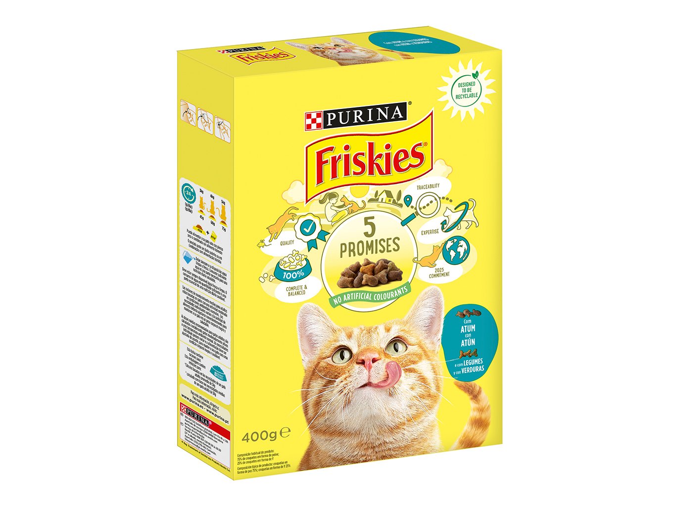 RAÇÃO PARA GATO FRISKIES COM ATUM E LEGUMES 400G