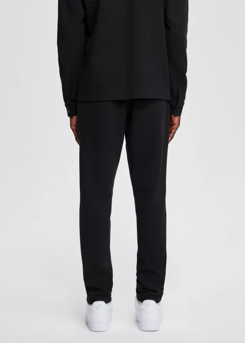 Pantalon met structuur zwart (ZWART)
