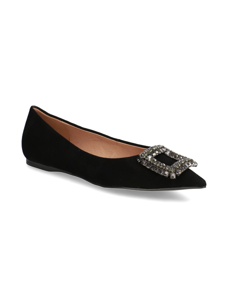 Veloursleder Ballerina
