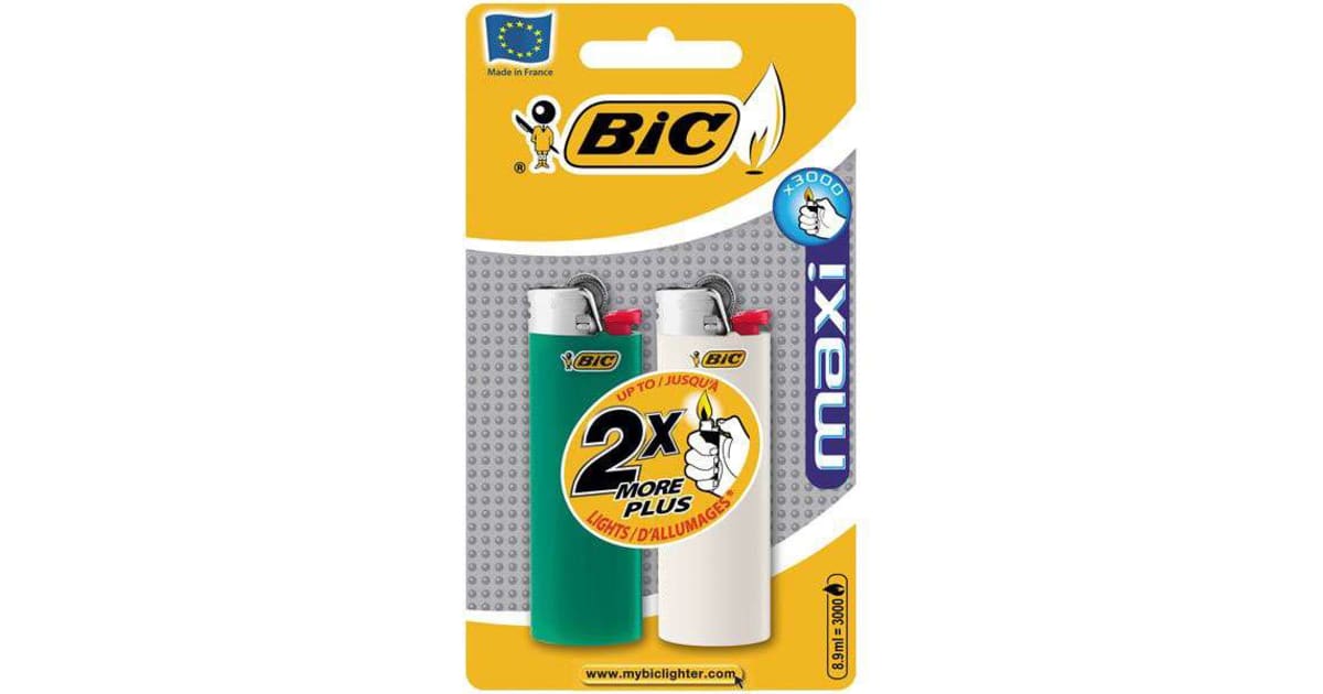 BIC Feuerzeug Maxi 2er-Packung