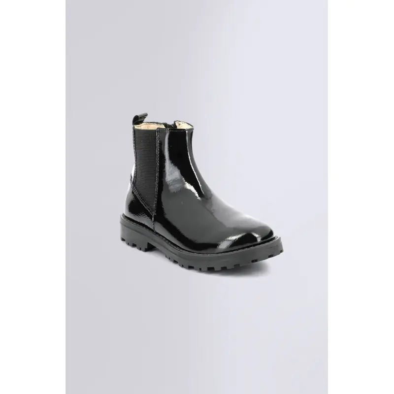 GROOFIT NOIR VERNIS BOOTS Cuir Fille