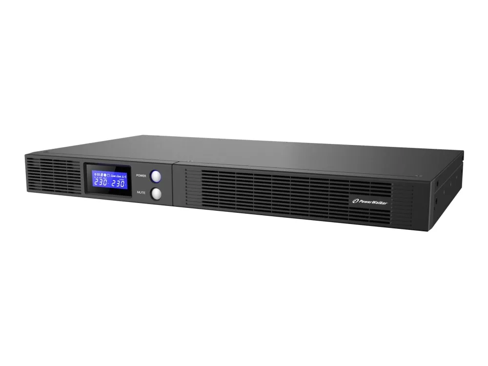 PowerWalker VI 500 R1U - UPS (rackversion) - AC 165-290 V - 300 Watt - 500 VA - 7 At - RS-232, USB - output-stikforbindelser: 4 - 1U - 19