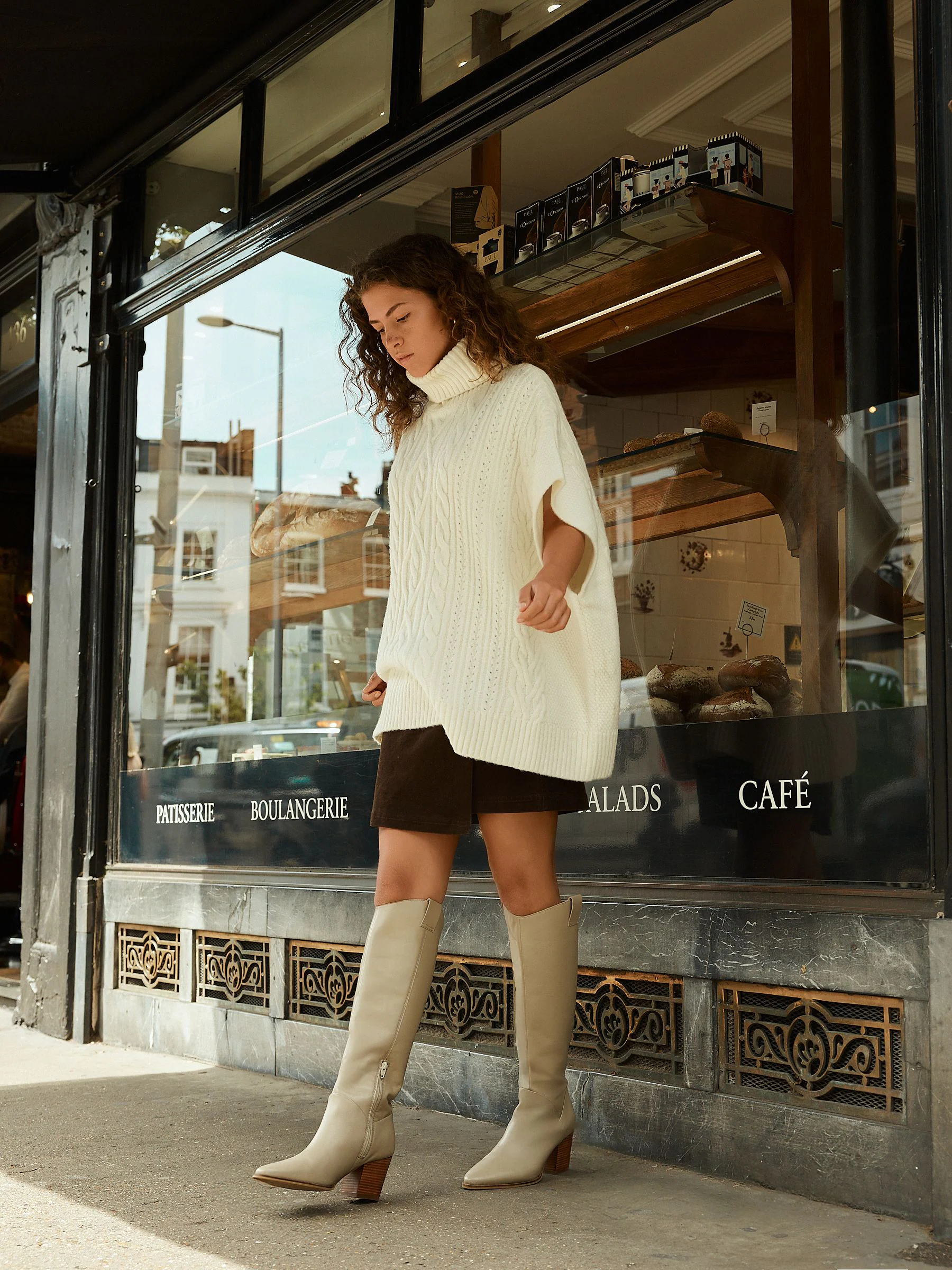 Neutraal leer - Forever Comfort® Western Block Heel Knee High Boots