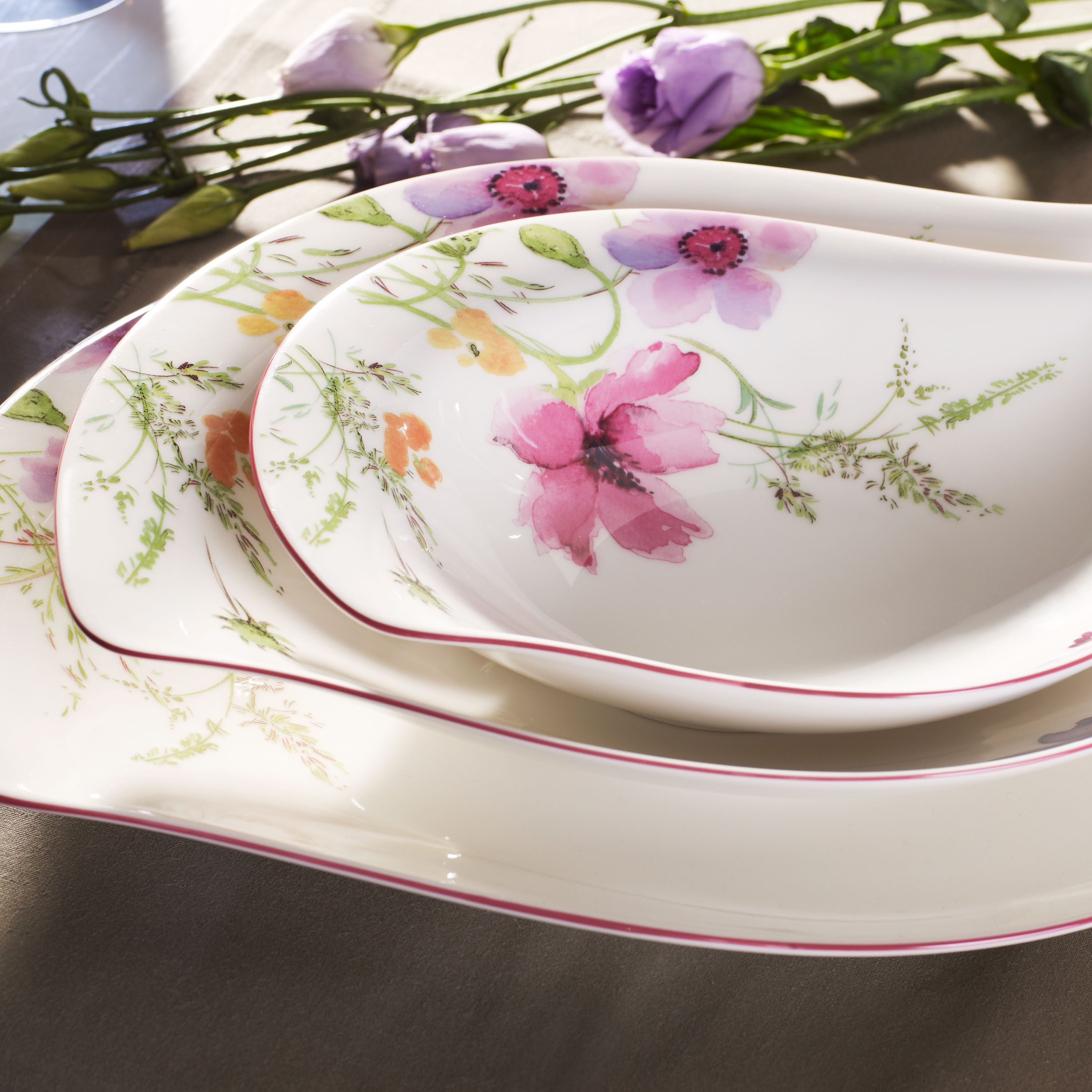 Mariefleur Salad serving bowl Multi-colored, 8.5 oz, Premium Porcelain