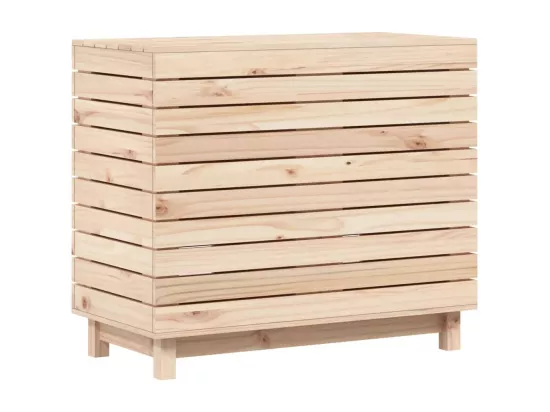 Panier à linge 88,5x44x76 bois massif de pin