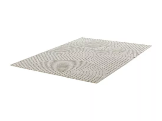 Esteban - Tapis contemporain à motif géométrique - Beige - 200x290cm