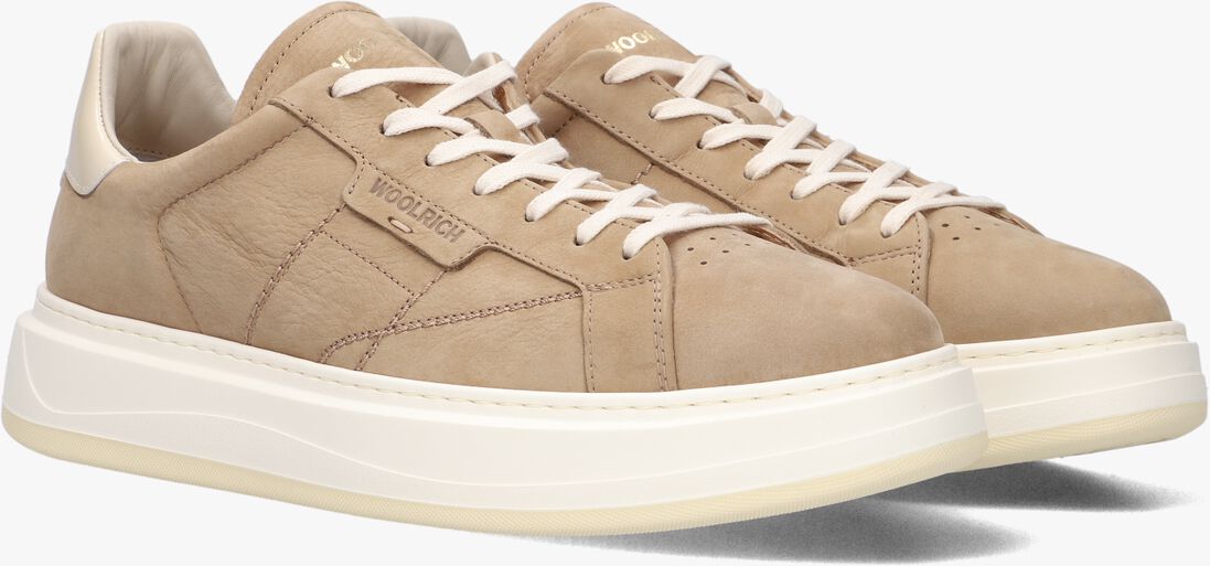 beige woolrich lage sneakers arrow man milled nabuk