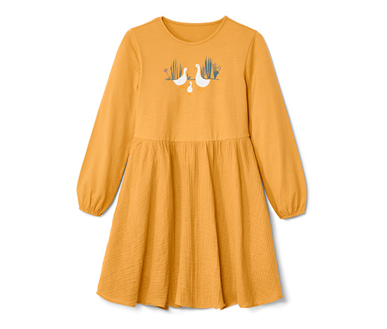 Kinder-Webkleid, gelb