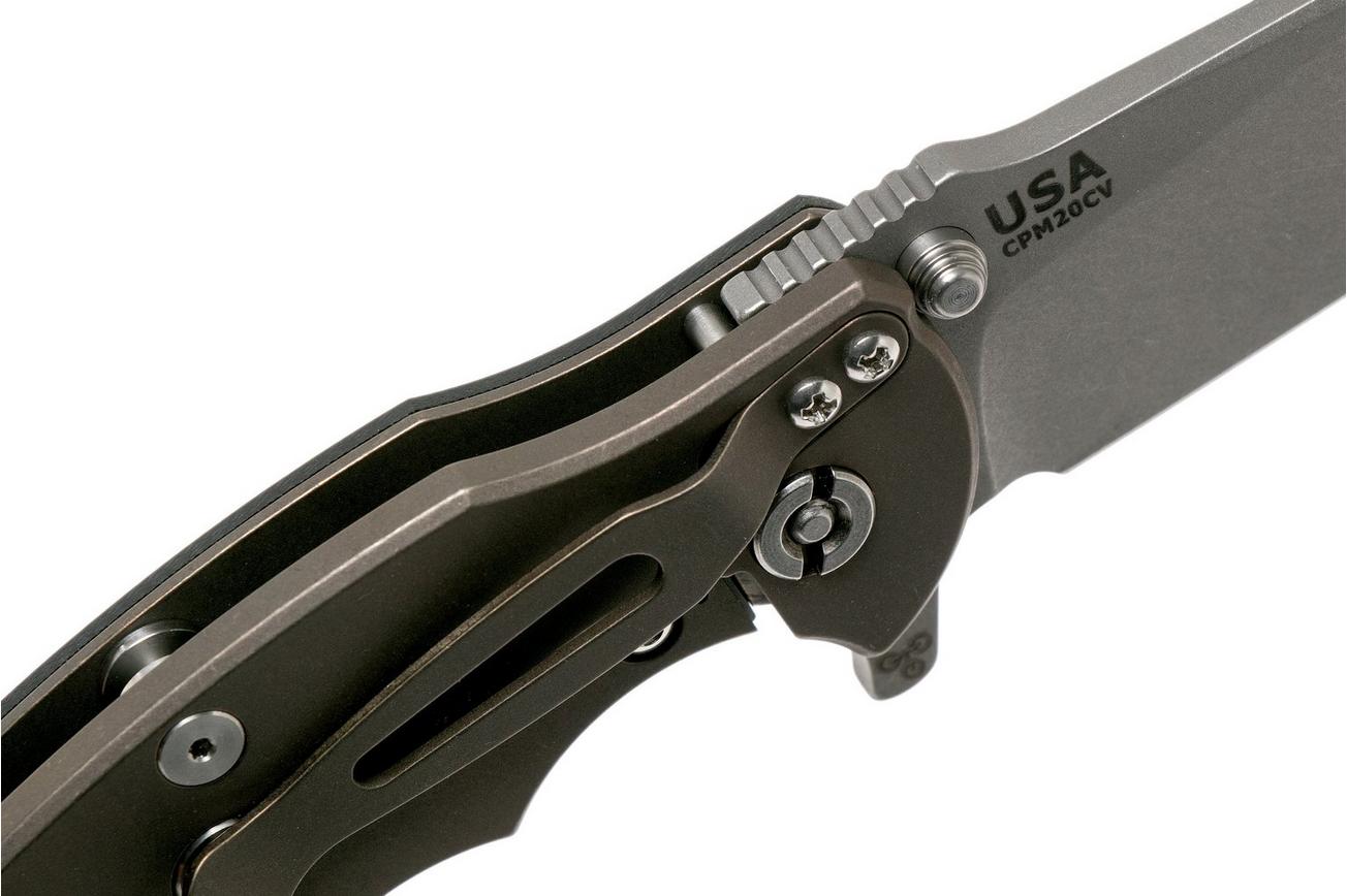 Rick Hinderer Jurassic Slicer Battle Bronze Black G10 CPM 20CV zakmes