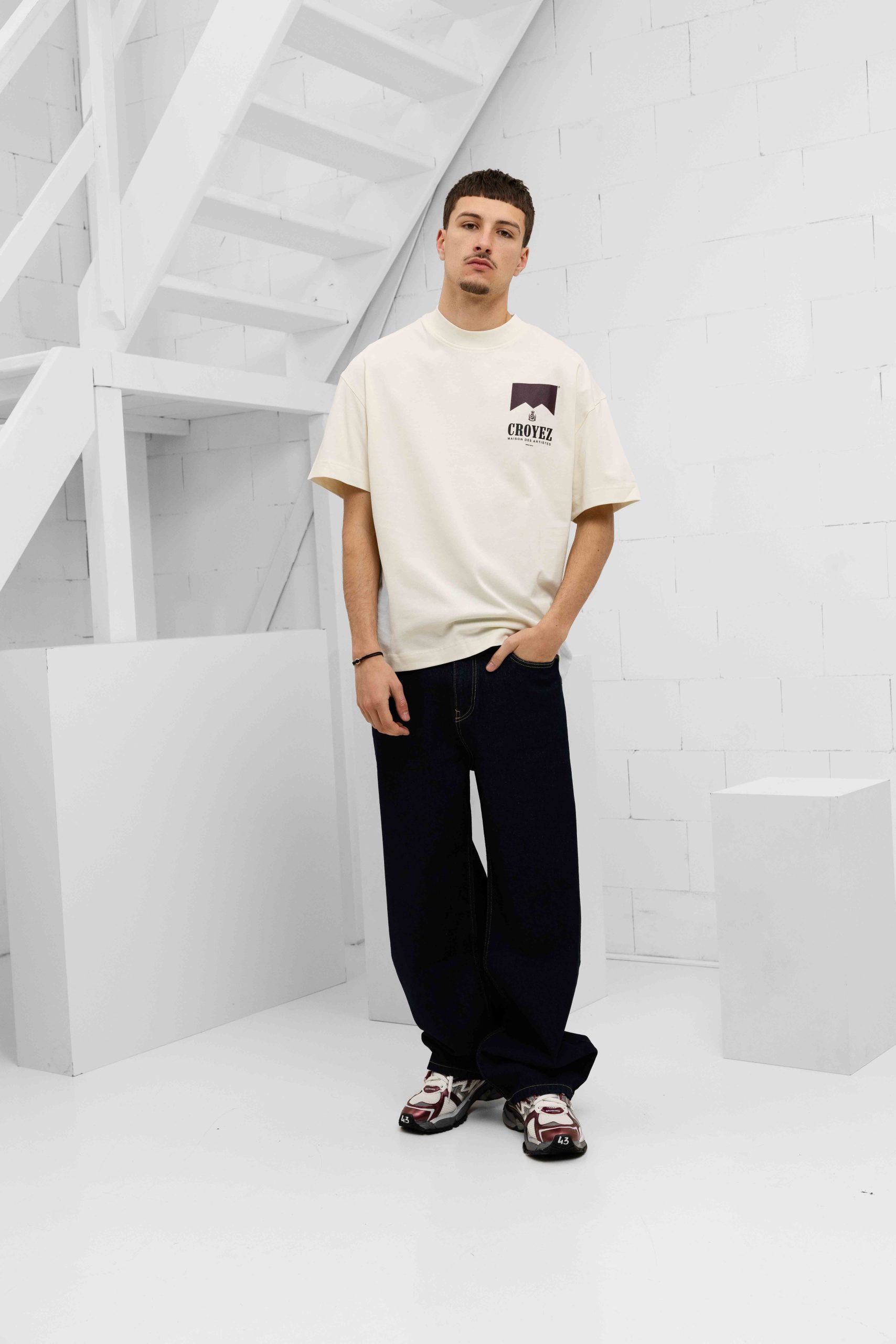 Croyez Maison Fumes T-Shirt Heren Wit