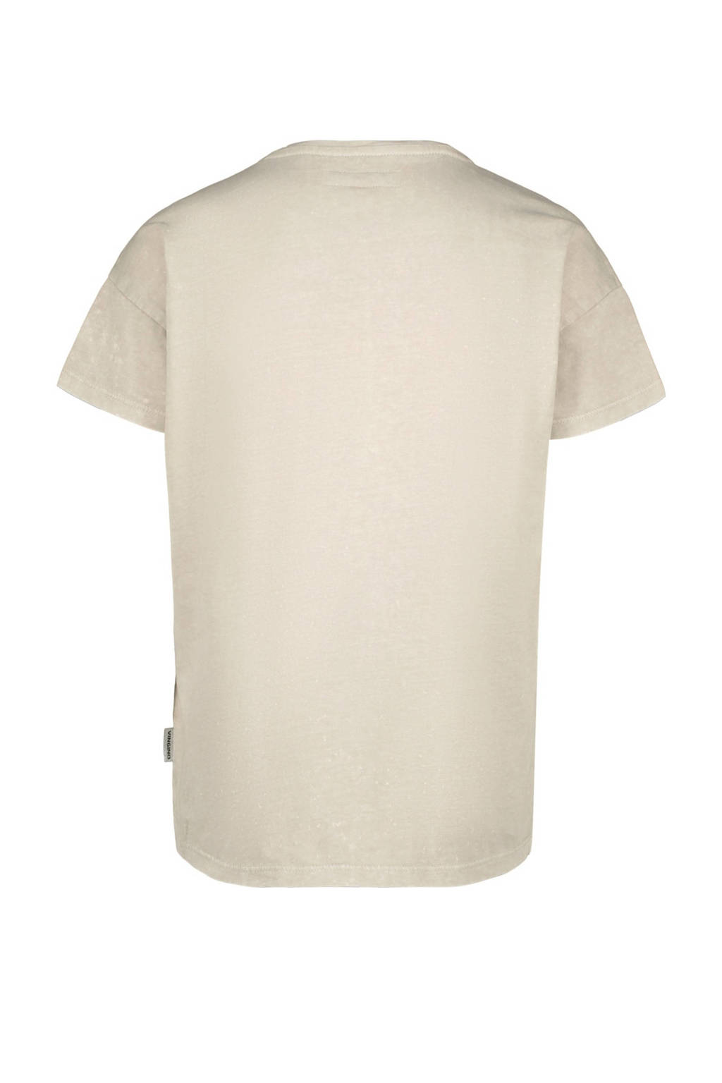 Vingino T-shirt Hester met printopdruk lichtgrijs