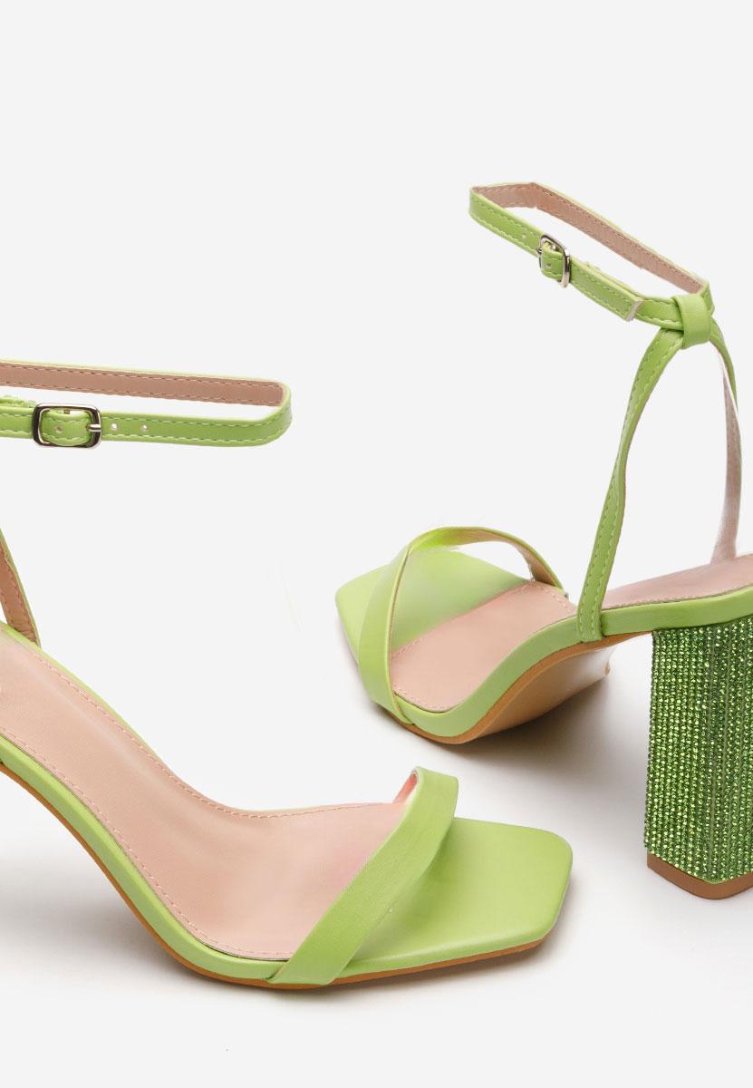 Sandales élégantes femme vert Rayna