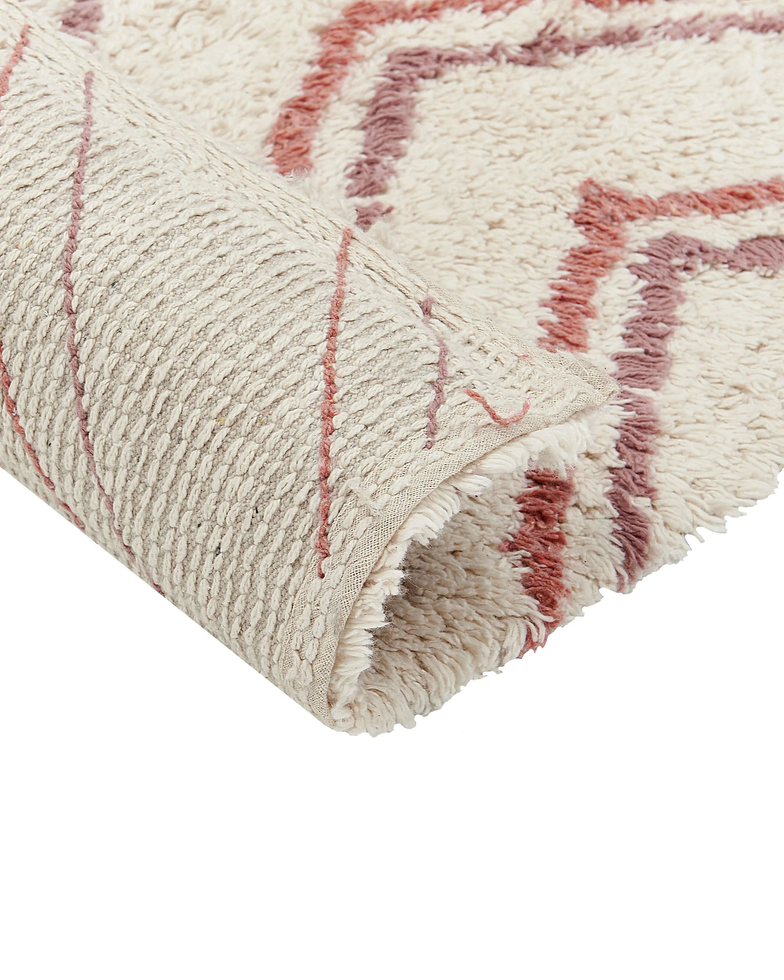 Vloerkleed KASTAMONU Beige 160 x 230 cm Katoen