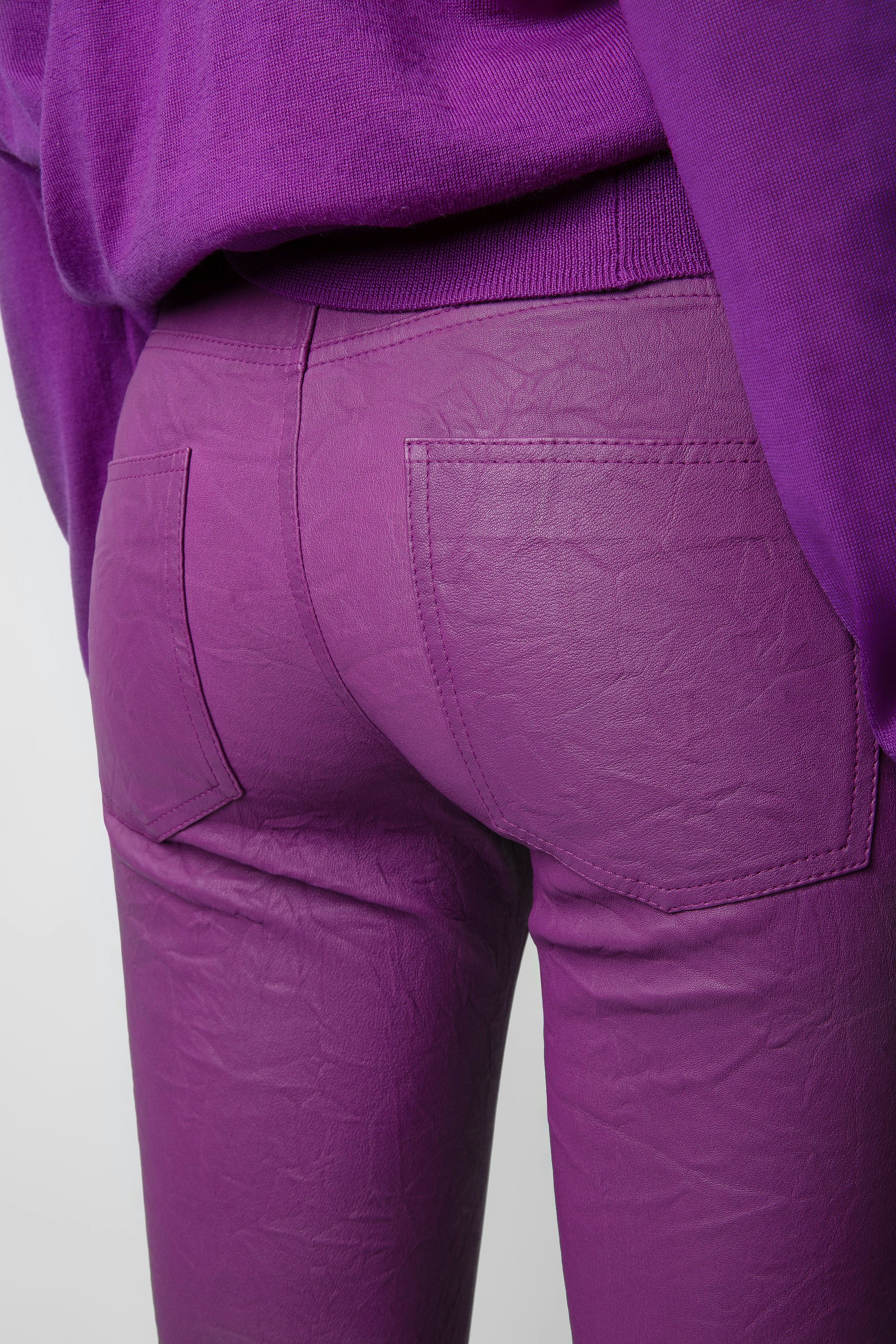 Pantalon Phlame Cuir Froissé
