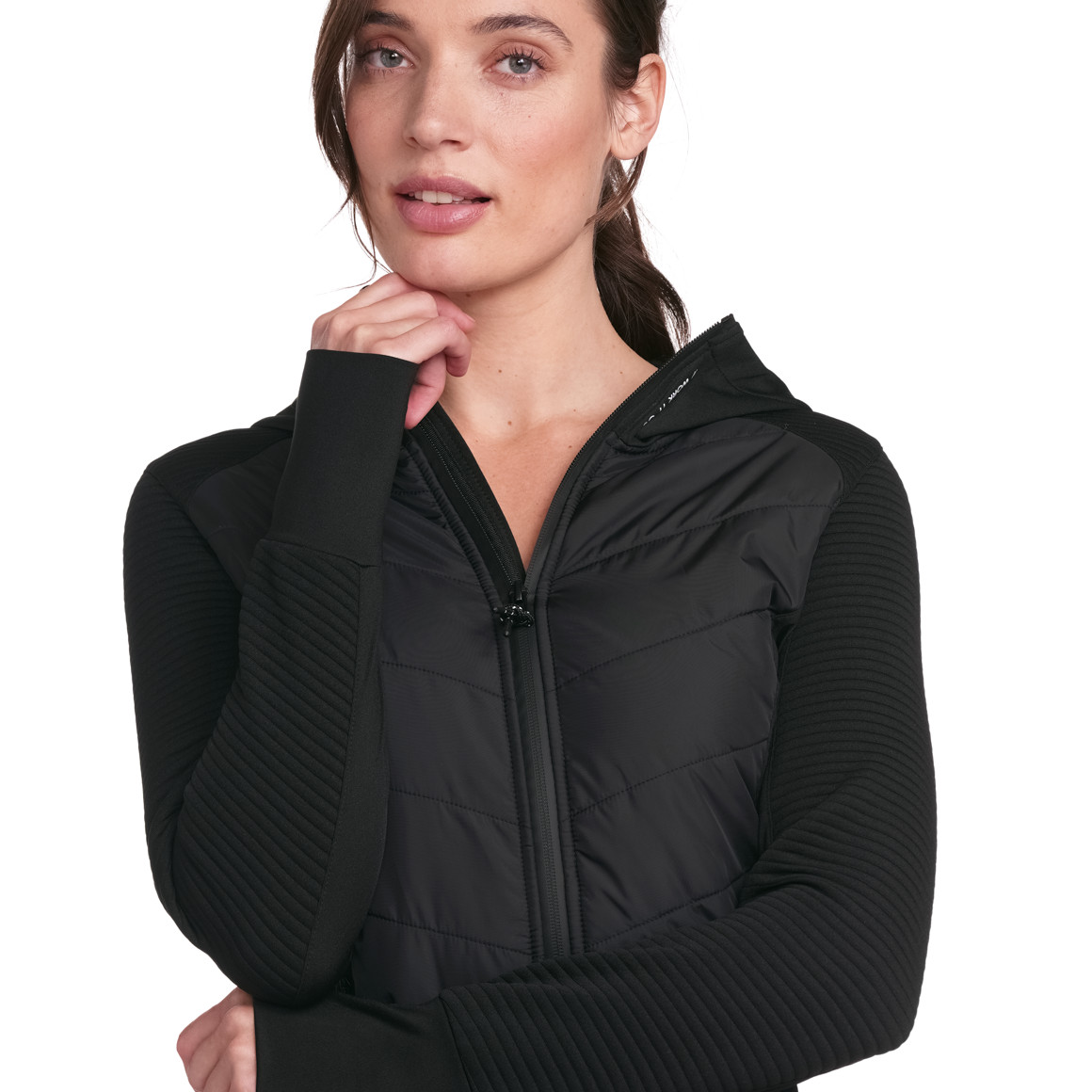 Gina Sports Damen Sport-Jacke mit Kapuze schwarz