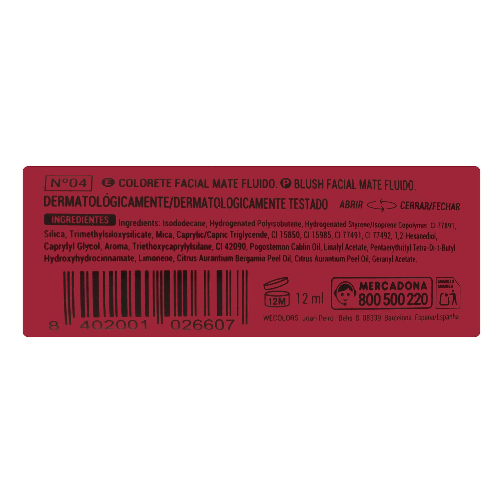 Blush fluide mat Deliplus 04 Rouge