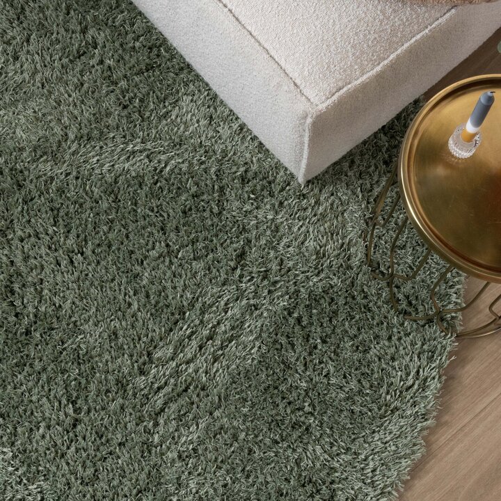 Rond Shaggy vloerkleed - Blaze Groen