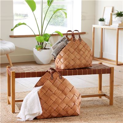 Porte-revues en bois tressé