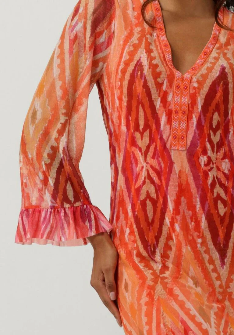 ANA ALCAZAR oranje ana alcazar maxi jurk maxi dress deco