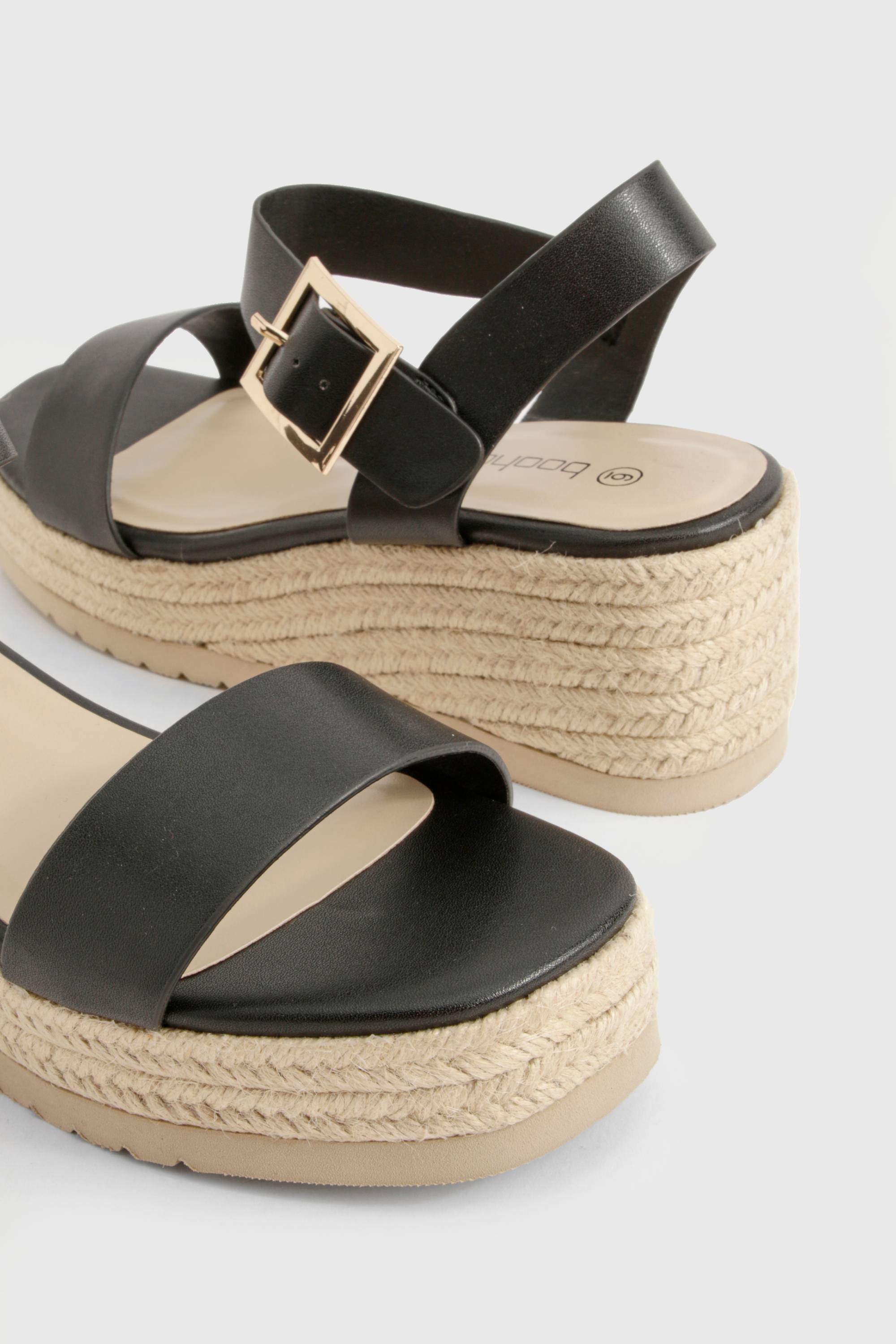 boohoo Compensées basses espadrille 2 parties