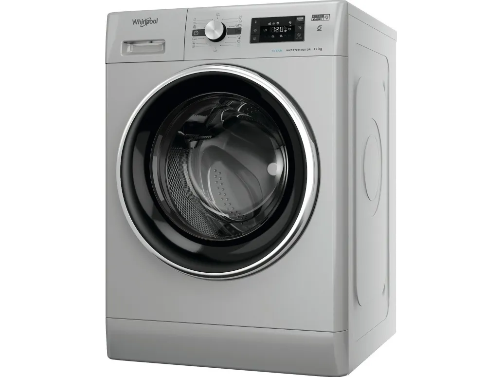 Whirlpool AWG 1114SD - Vaskemaskine - bredde: 59.5 cm - dybde: 60.5 cm - højde: 85 cm - frontbetjening - 71 liter - 11 kg - 1400 rpm - sølv