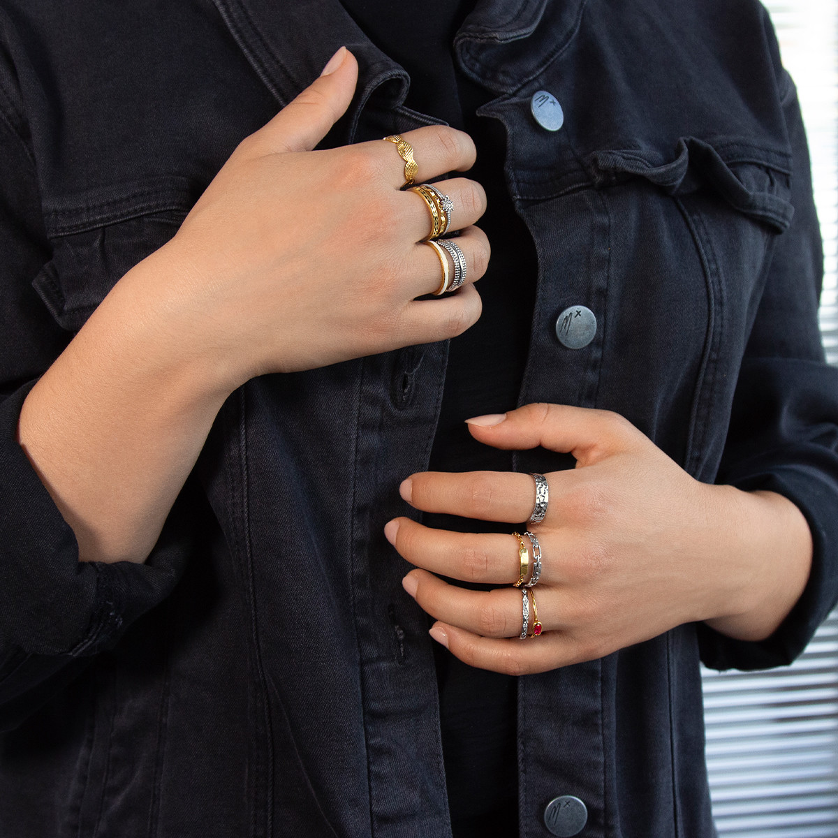 Bague argent 925, effet martelé