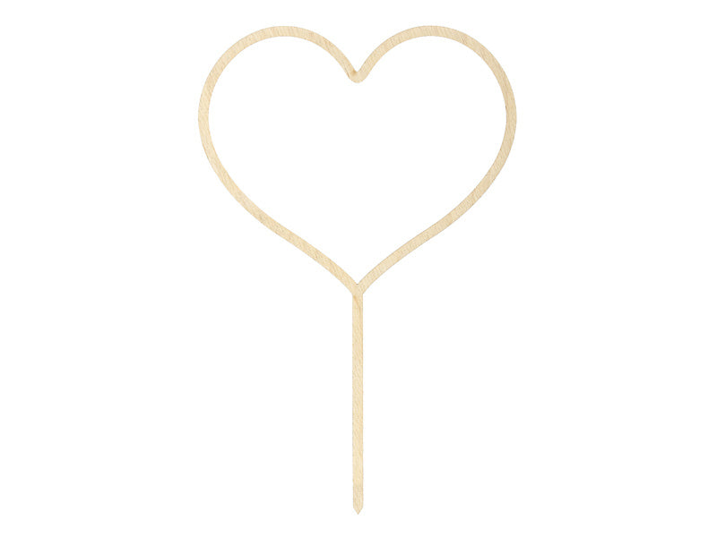 Houten Hart Caketopper 23cm