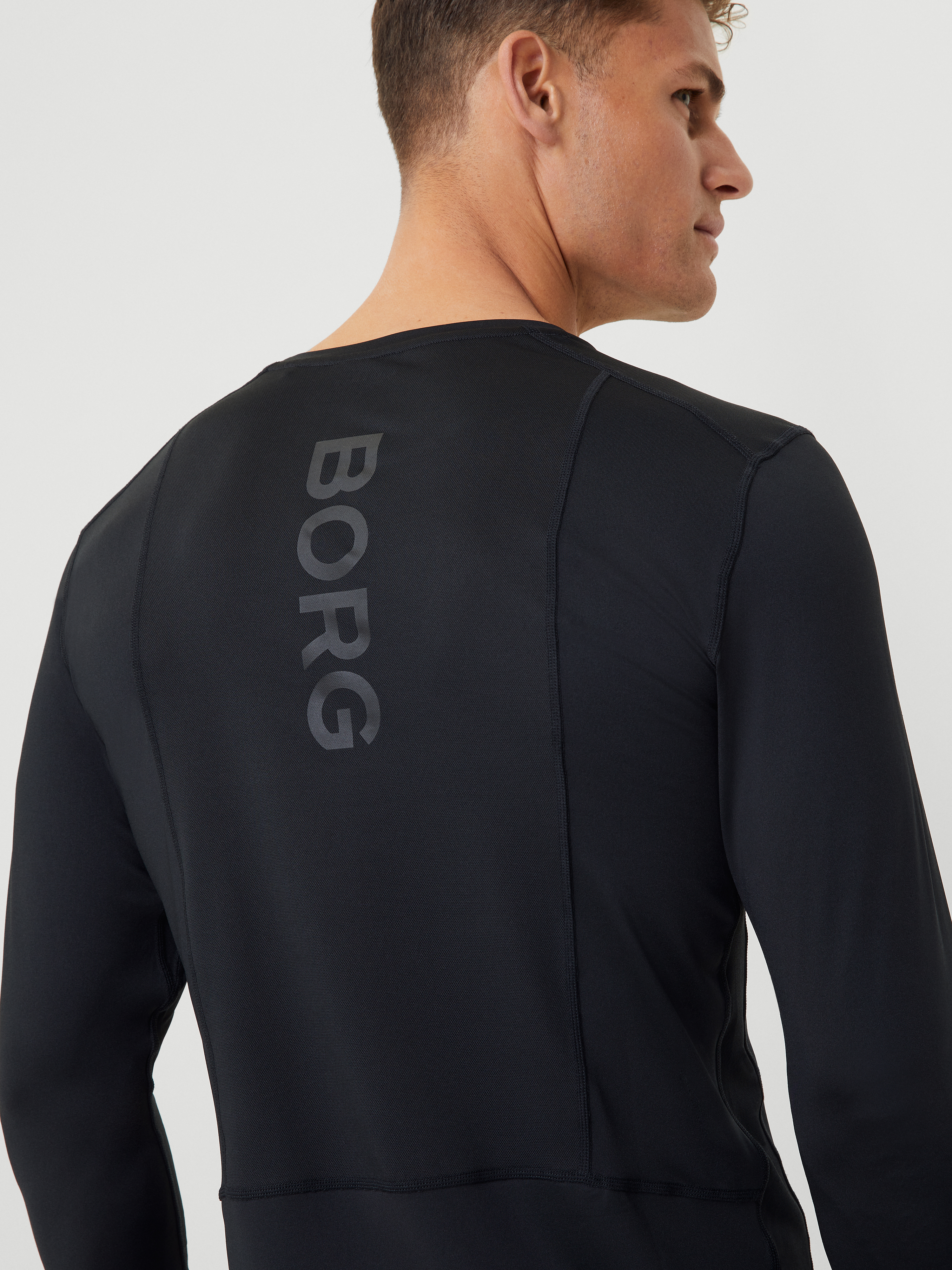 Borg Long Sleeve Tech T-Shirt Herre BK001/Black Beauty
