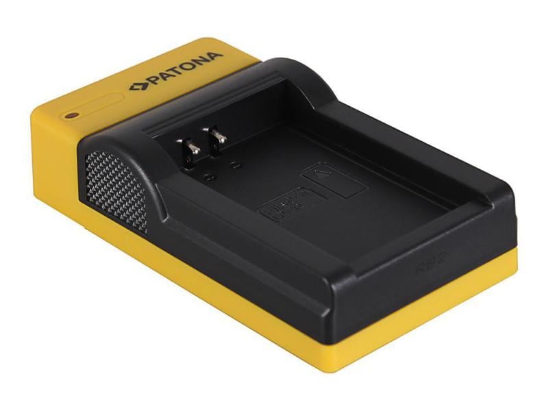Patona Ladegerät Slim Micro-USB zu Canon LP-E12 EOS M Ladegerät mit Micro-USB-Anschluss zum Canon LP-E12 Akku