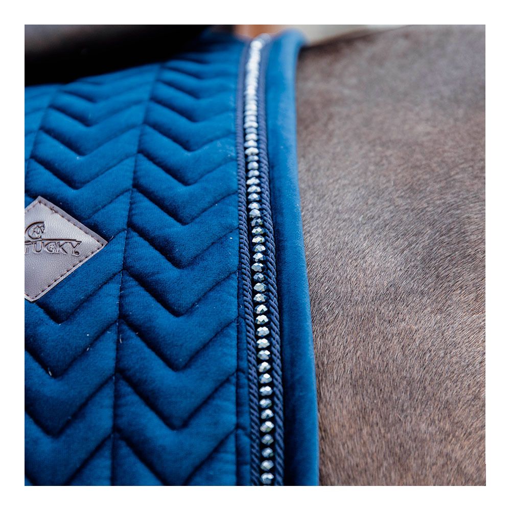 Kentucky VELVET PEARLS - Tapis de dressage bleu roi