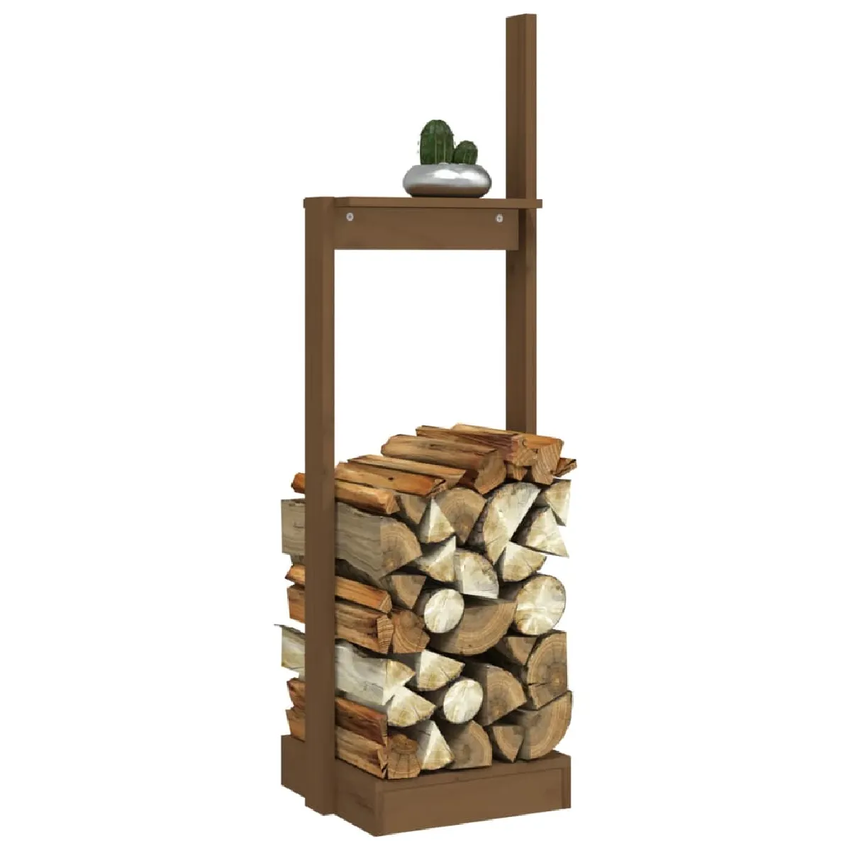 vidaXL Porte-bûches 33,5x30x110 cm - Bois massif de pin