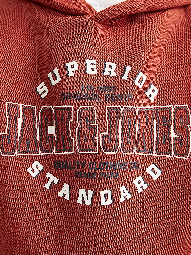 JACK & JONES Jungen Kapuzensweater - Hoodie JJELOGO rot