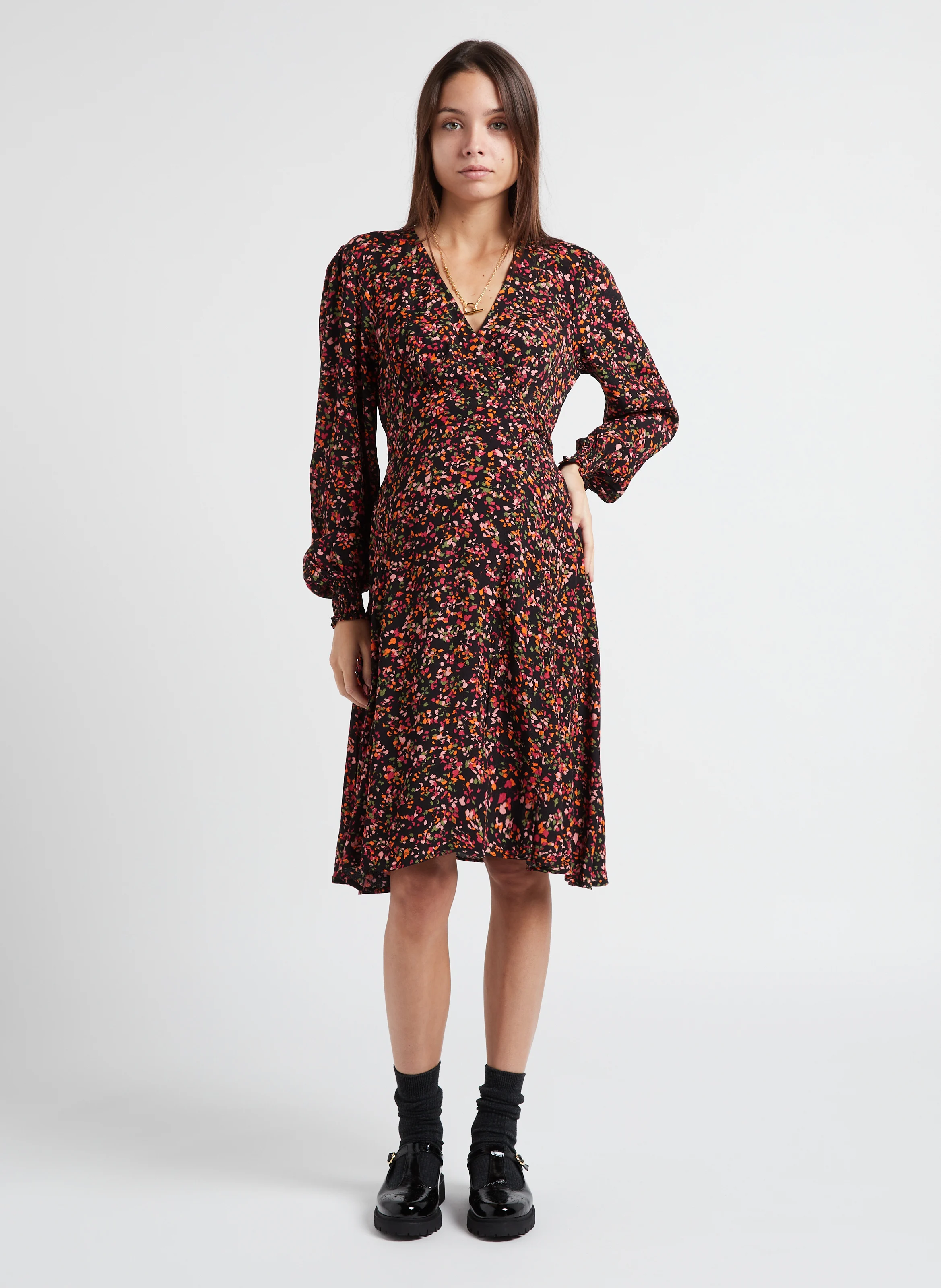 ANNIKA - Robe col V cache-cur| Multicolore